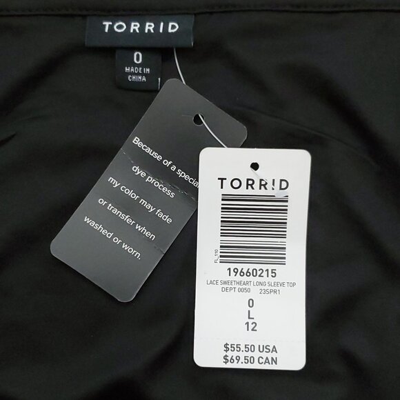 Torrid Fairycore Whimsigoth Witchy Lace Floral Long Sleeve Top Size Large 12 - Picture 15 of 16